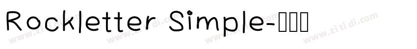 Rockletter Simple字体转换